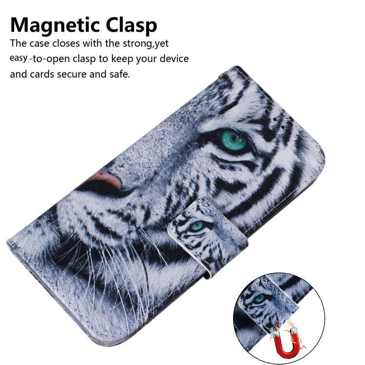 For Sony Xperia 1 IV Coloured Drawing Leather Phone Case(Tiger)