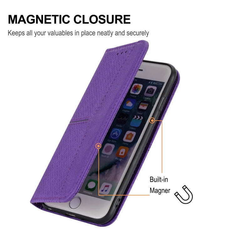 For Kyocera Android One S9 / Digno Sanga Edition Woven Texture Stitching Magnetic PU Leather Phon...