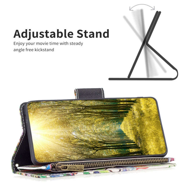 For Infinix Note 11 Pro Colored Drawing Pattern Zipper Leather Phone Case(Big Tree)