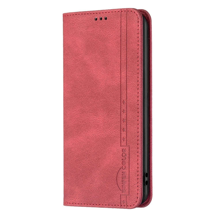 For Infinix Smart 6 Magnetic RFID Anti-Theft Leather Phone Case(Red)