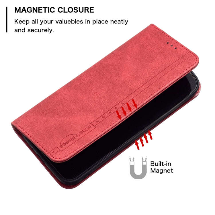 For Infinix Smart 6 Magnetic RFID Anti-Theft Leather Phone Case(Red)