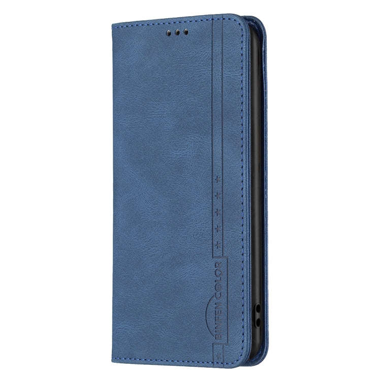 For Infinix Smart 6 Magnetic RFID Anti-Theft Leather Phone Case(Blue)