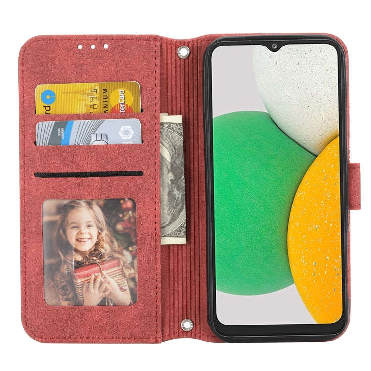 For Kyocera Android One S9 / Digno Sanga Edition Embossed Striped Magnetic Buckle Horizontal Flip...