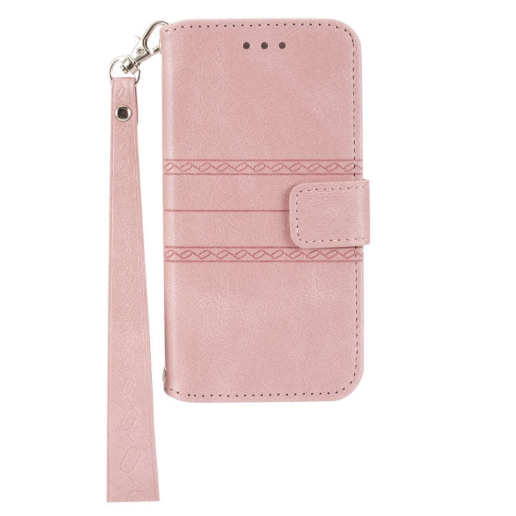 For Motorola Moto G Stylus 5G 2022 Embossed Striped Magnetic Buckle Horizontal Flip Phone Leather...