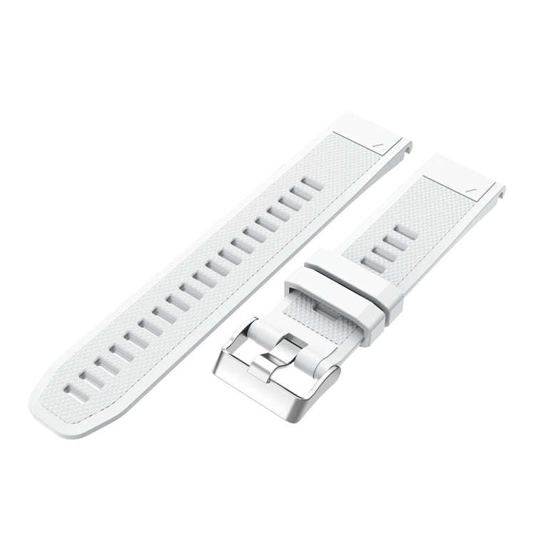 For Garmin Fenix 5 Silicone Watch Band(White)