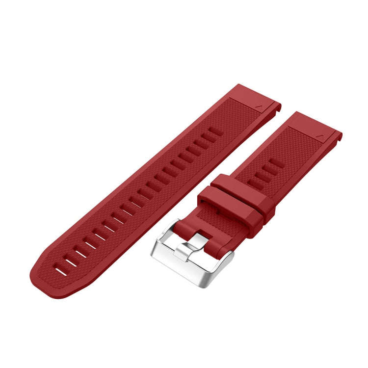 For Garmin Fenix 5 Silicone Watch Band(Red)