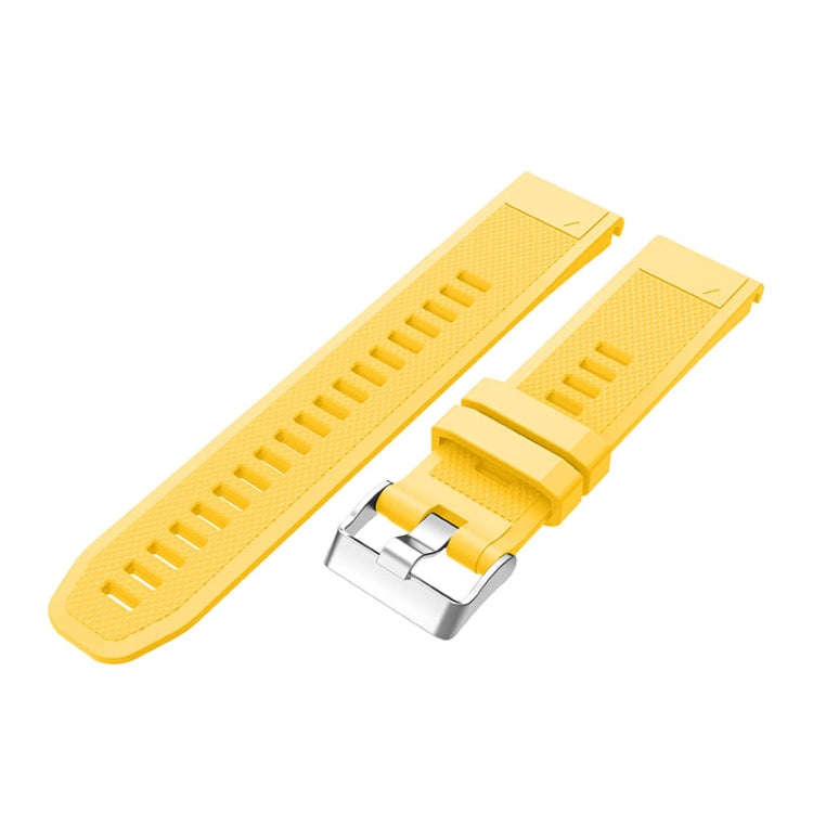 For Garmin Fenix 5 Silicone Watch Band(Yellow)