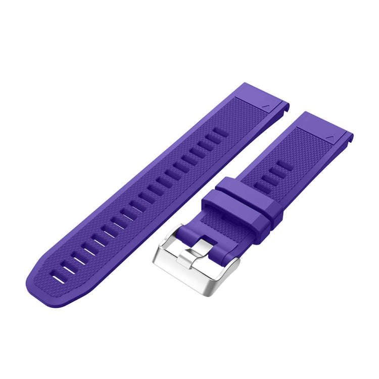 For Garmin Fenix 5 Silicone Watch Band(Purple)