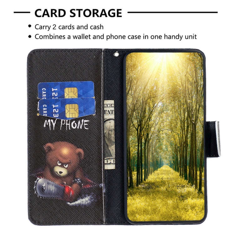 For Infinix Note 11 Pro Colored Drawing Pattern Leather Phone Case(Bear)