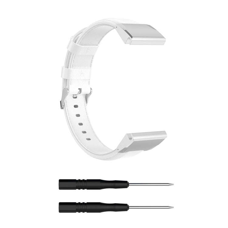For Garmin Fenix 6X / Fenix 7X Quick Release Oil wax Calfskin Leather Watch Band(White)