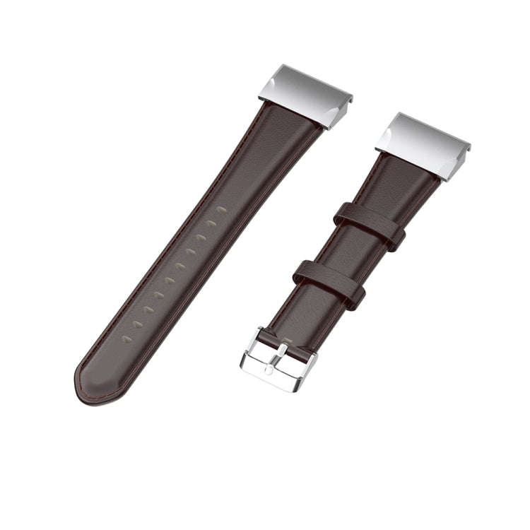 For Garmin Fenix 6X / Fenix 7X Quick Release Oil wax Calfskin Leather Watch Band(Coffee)