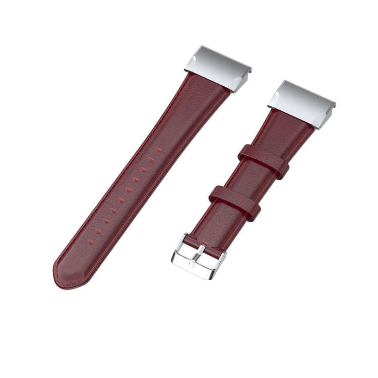 For Garmin Fenix 6X / Fenix 7X Quick Release Oil wax Calfskin Leather Watch Band(Crimson)