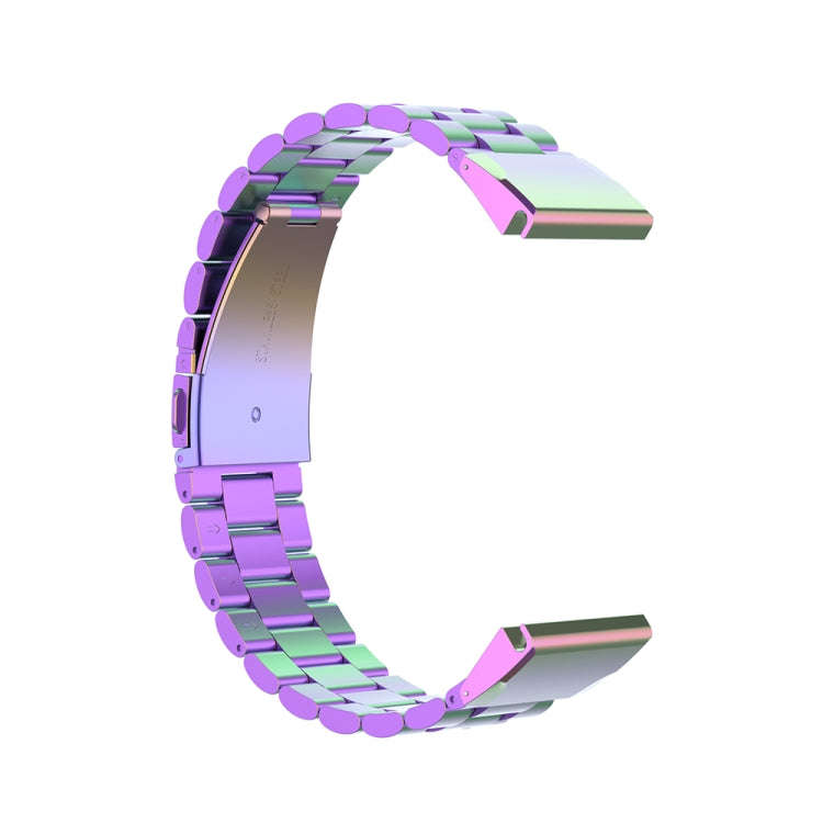 For Garmin Fenix 5 Stainless Steel Watch Band(Colorful)