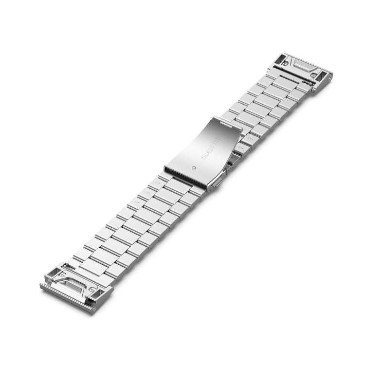For Garmin Fenix 5 Stainless Steel Watch Band(Silver)