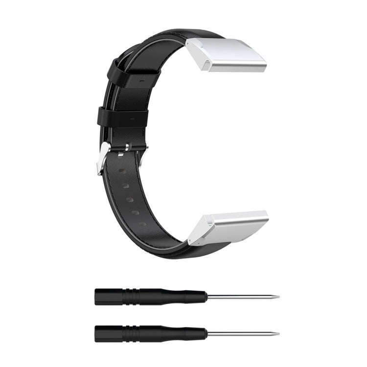 For Garmin Fenix 6 / Fenix 7 Quick Release Oil wax Calfskin Leather Watch Band(Black)