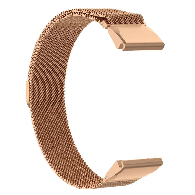 For Garmin Fenix 6 / Fenix 7 Milanese Watch Band(Rose Gold)