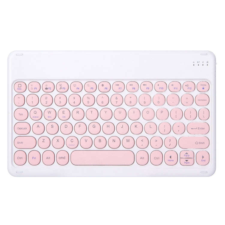 Round Cap Bluetooth Keyboard Leather Case with Pen Slot for Samsung Galaxy Tab S6 Lite, Specifica...