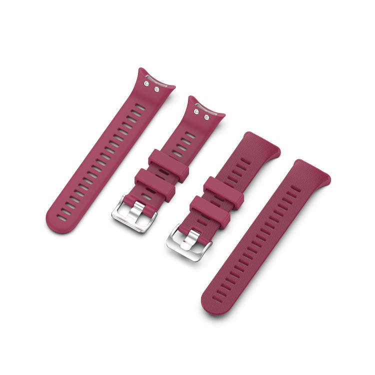 For Garmin Forerunner 45 & 45S Silicone Watch Band(Red Wine)