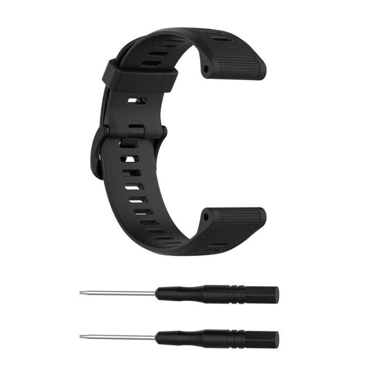 For Garmin Forerunner 945 Silicone Watch Band(Black)