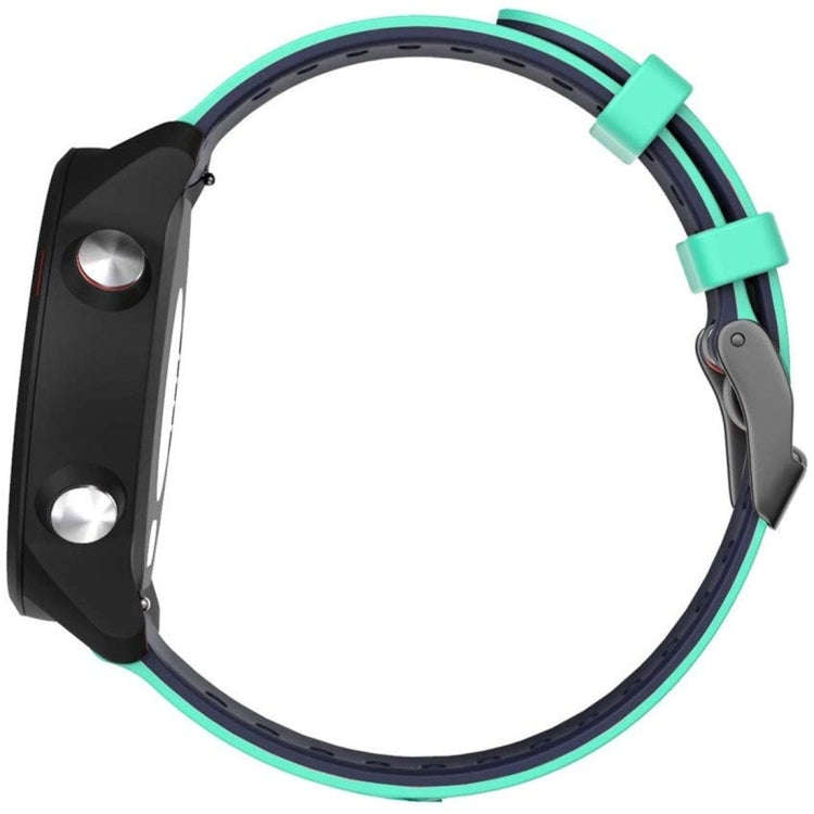For Garmin Forerunner 245 Two-tone Silicone Watch Band(Duck + Blue)