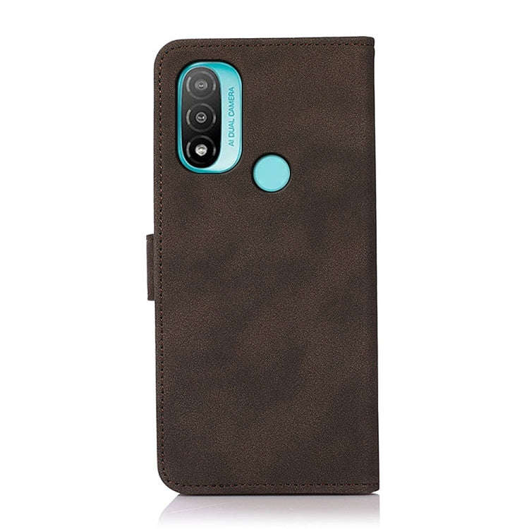 For Motorola Moto E20 / E40 KHAZNEH Matte Texture Leather Phone Case(Brown)