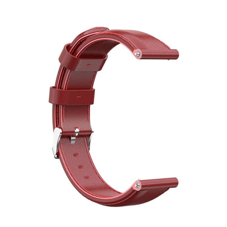 For Garmin Forerunner 245 Oil Wax Calfskin Leather Watch Band(Red)