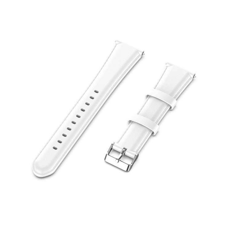 For Garmin Forerunner 245 Oil Wax Calfskin Leather Watch Band(White)