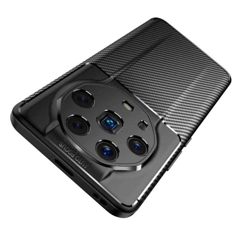 For Honor Magic4 Ultimate Carbon Fiber Texture Shockproof TPU Phone Case(Black)