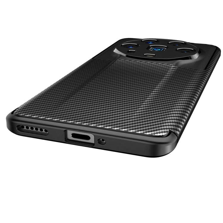 For Honor Magic4 Ultimate Carbon Fiber Texture Shockproof TPU Phone Case(Black)