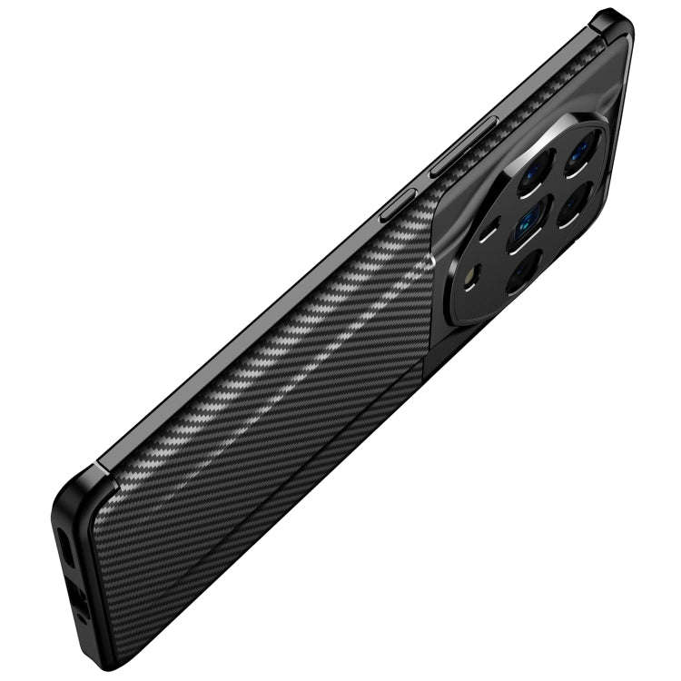 For Honor Magic4 Ultimate Carbon Fiber Texture Shockproof TPU Phone Case(Black)