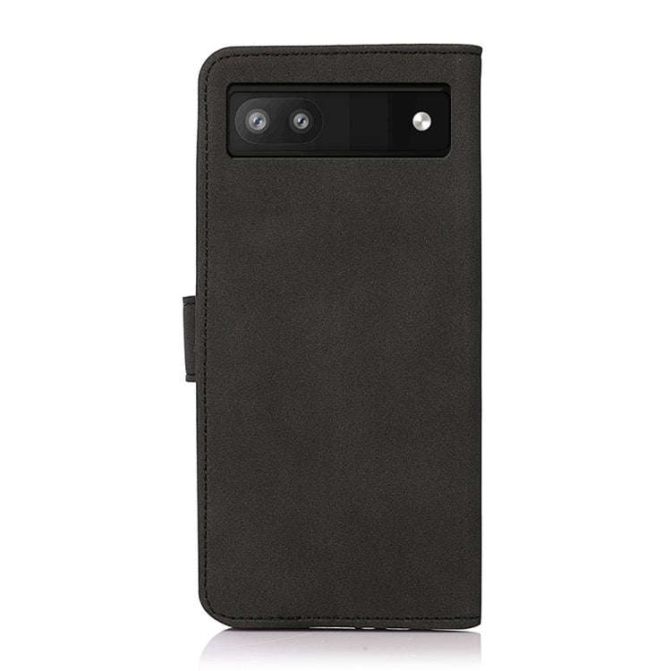 For Google Pixel 6a KHAZNEH Matte Texture Leather Phone Case(Black)