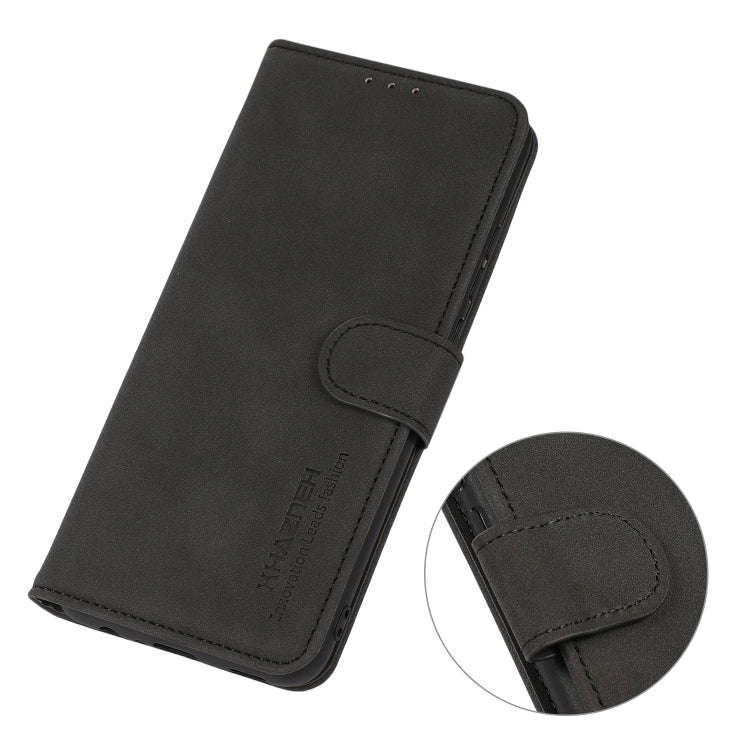 For Google Pixel 6a KHAZNEH Matte Texture Leather Phone Case(Black)
