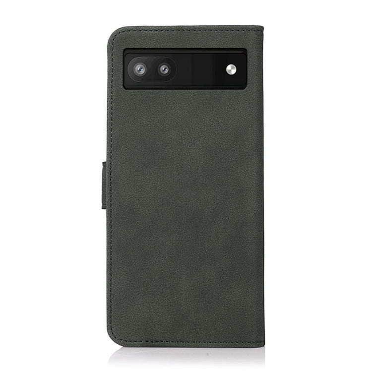 For Google Pixel 6a KHAZNEH Matte Texture Leather Phone Case(Green)