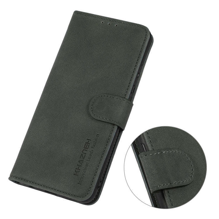 For Google Pixel 6a KHAZNEH Matte Texture Leather Phone Case(Green)