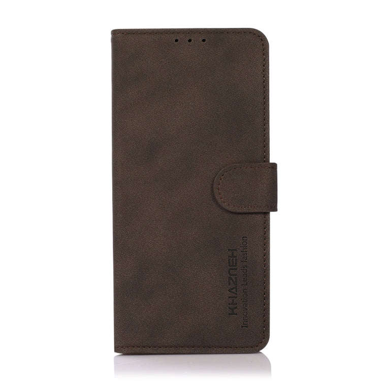 For Honor 50 Pro KHAZNEH Matte Texture Leather Phone Case(Brown)