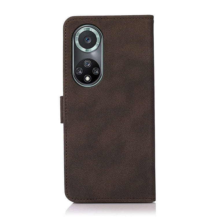 For Honor 50 Pro KHAZNEH Matte Texture Leather Phone Case(Brown)