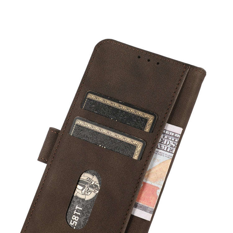 For Honor 50 Pro KHAZNEH Matte Texture Leather Phone Case(Brown)