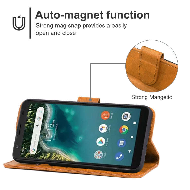 For ZTE AVID 589 / Z5158 Leather Phone Case(Brown)