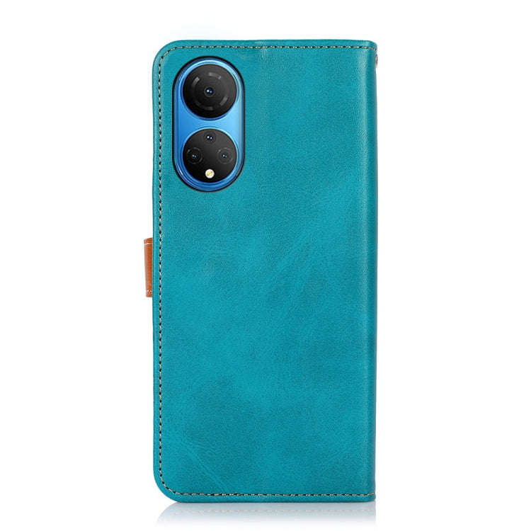 For Honor X7 / Play 30 Plus KHAZNEH Dual-color Cowhide Texture Flip Leather Phone Case(Blue)