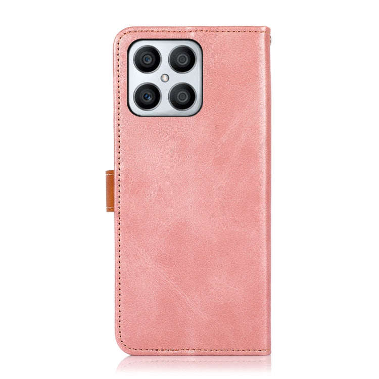 For Honor X8 / 30i / Play6T Pro KHAZNEH Dual-color Cowhide Texture Flip Leather Phone Case(Rose G...
