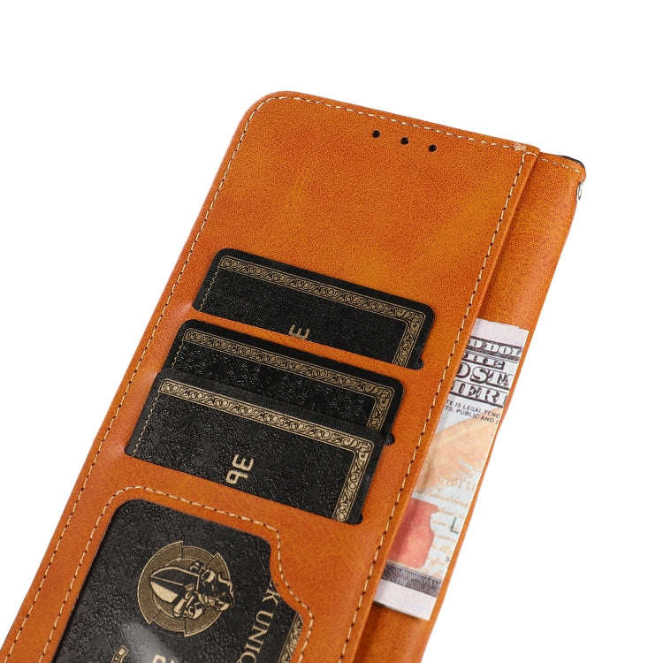 For Honor X8 / 30i / Play6T Pro KHAZNEH Dual-color Cowhide Texture Flip Leather Phone Case(Rose G...