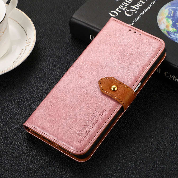 For Honor X8 / 30i / Play6T Pro KHAZNEH Dual-color Cowhide Texture Flip Leather Phone Case(Rose G...