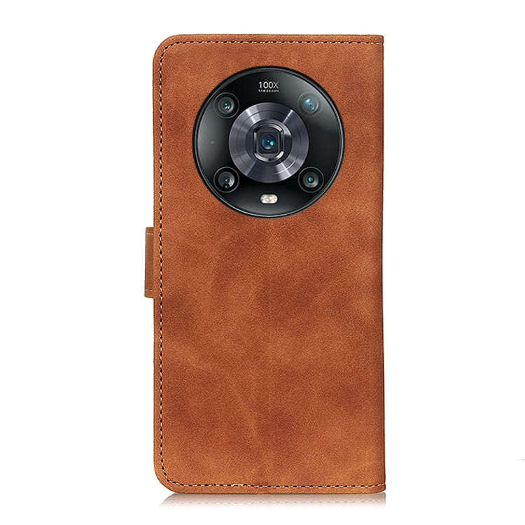 For Honor Magic4 Pro KHAZNEH Retro Texture Flip Leather Phone Case(Brown)