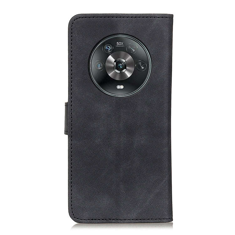 For Honor Magic4 KHAZNEH Retro Texture Flip Leather Phone Case(Black)