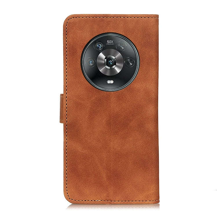 For Honor Magic4 KHAZNEH Retro Texture Flip Leather Phone Case(Brown)