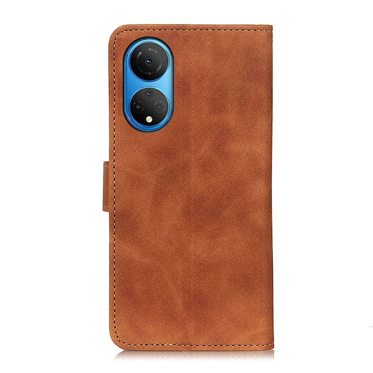 For Honor X7 / Play 30 Plus KHAZNEH Retro Texture Flip Leather Phone Case(Brown)