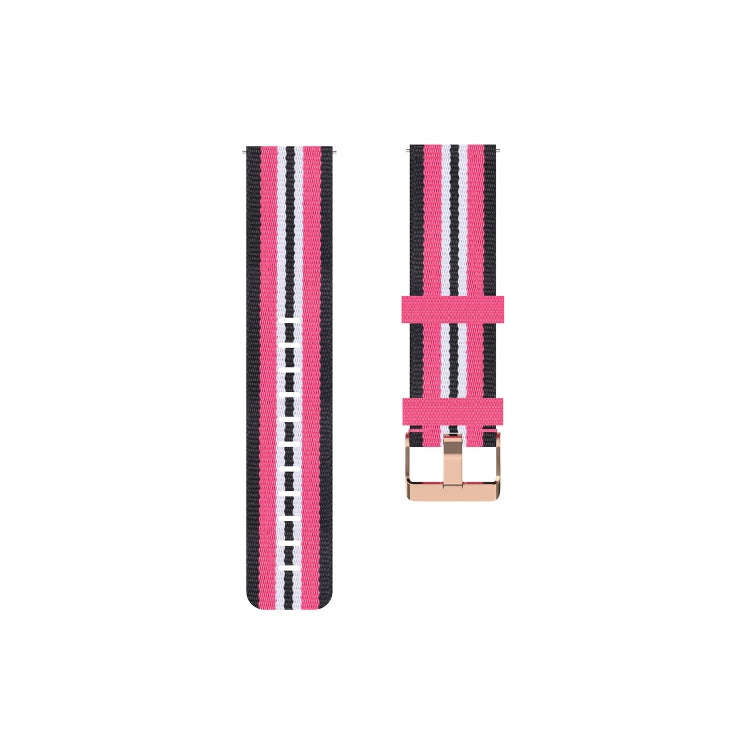 For Garmin Vivoactive 3 Nylon Watch Band(Black Peach)