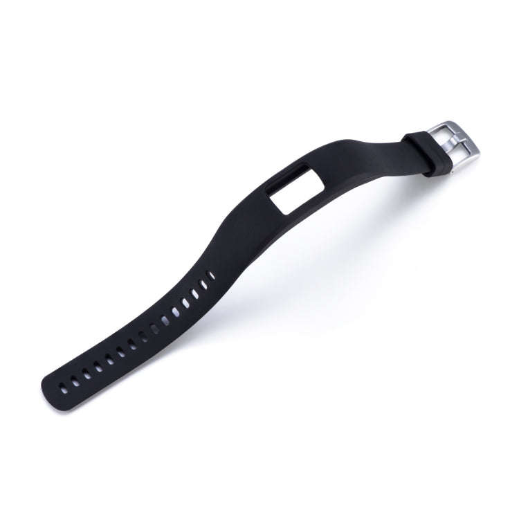 For Garmin Vivofit 4 Gloss & Color Integrated Silicone Watch Band(Black)