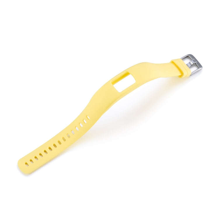For Garmin Vivofit 4 Gloss & Color Integrated Silicone Watch Band(Yellow)