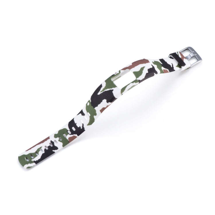 For Garmin Vivofit 4 Gloss & Color Integrated Silicone Watch Band(Camouflage)